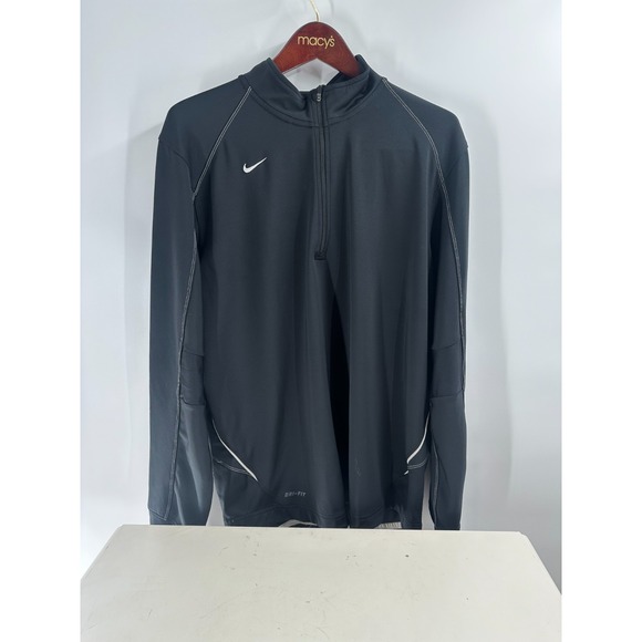 Nike Dri-Fit Therma Long Sleeve 1/4 Zip Pullover Activewear Top Black Size Large - Picture 3 of 7